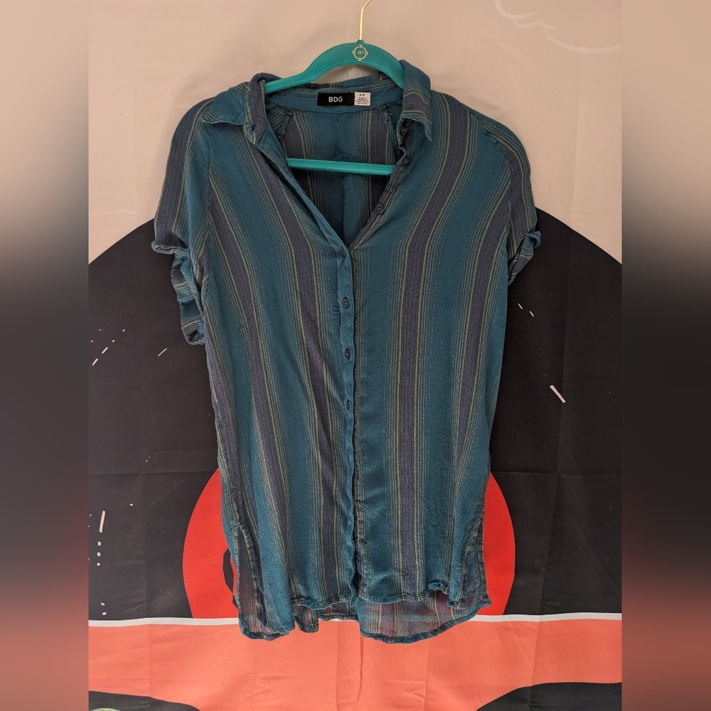 BDG Striped Button up Shirt